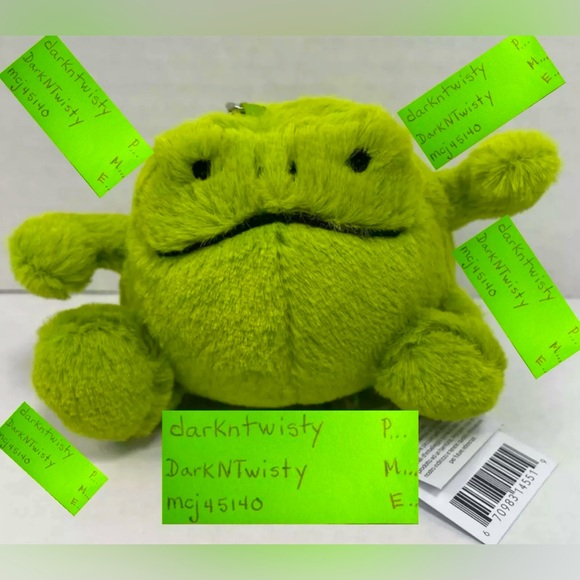 Jellycat Ricky Rain Frog Bag Charm BNWT*** - Picture 1 of 7
